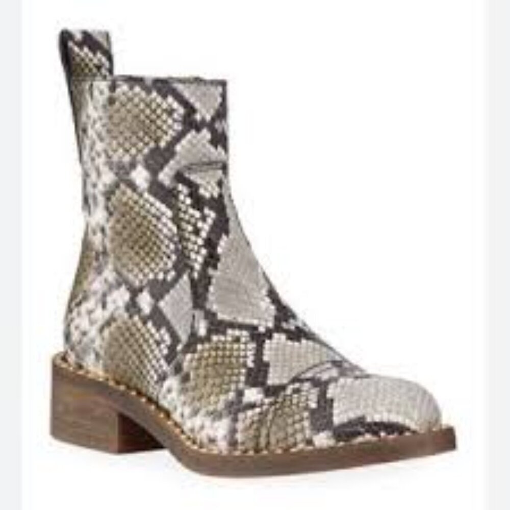 Zadig & Voltaire Snake Print Ankle Empress Wild Ankle Boot Women Size 6